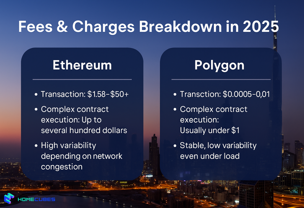 ETH vs Polygon transaction cost