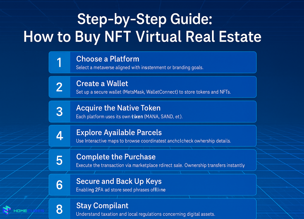 how to buy NFT virtual real estate