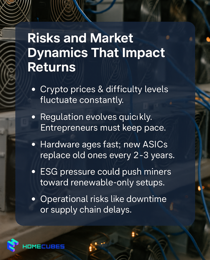 risks of earning Passive income crypto mining Dubai