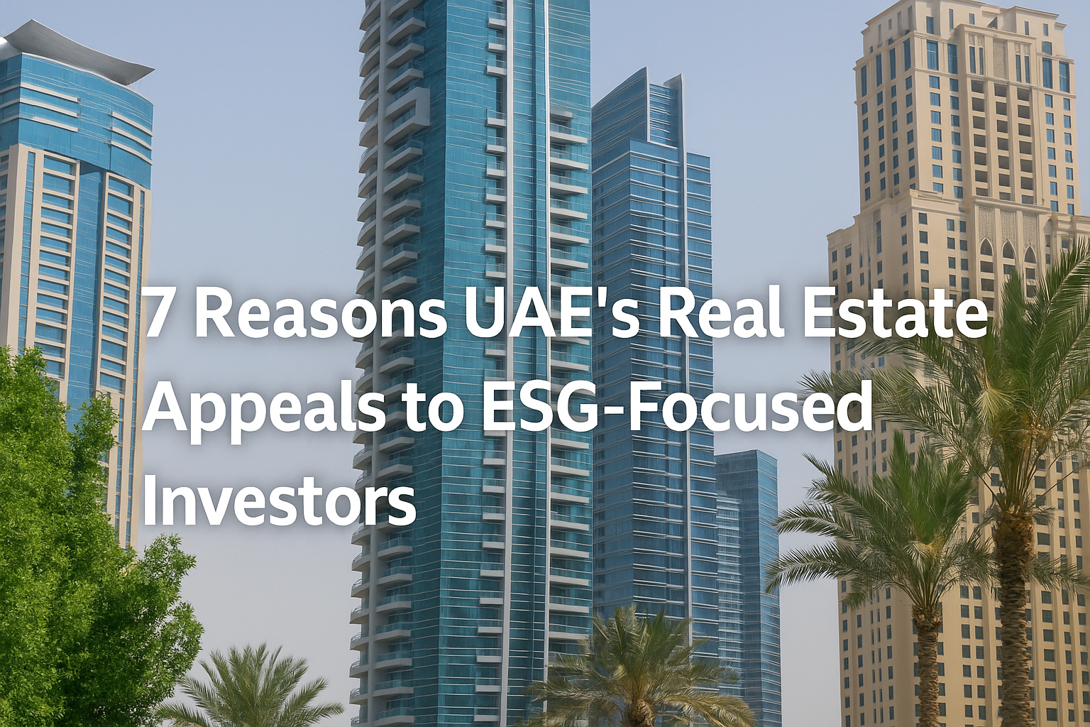 7 Reasons UAE’s Real Estate Appeals to ESG-Focused Investors