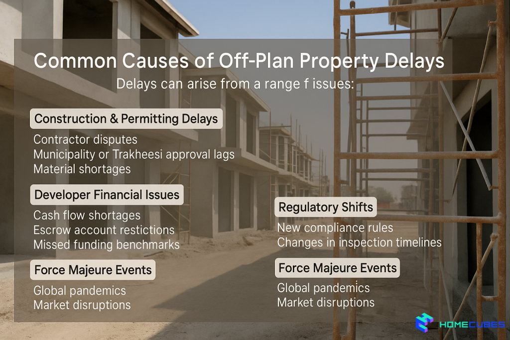 common causes of Off-Plan Property Delay Dubai