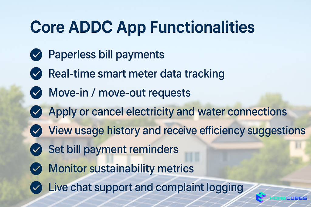 Core Functionalities of ADDC App