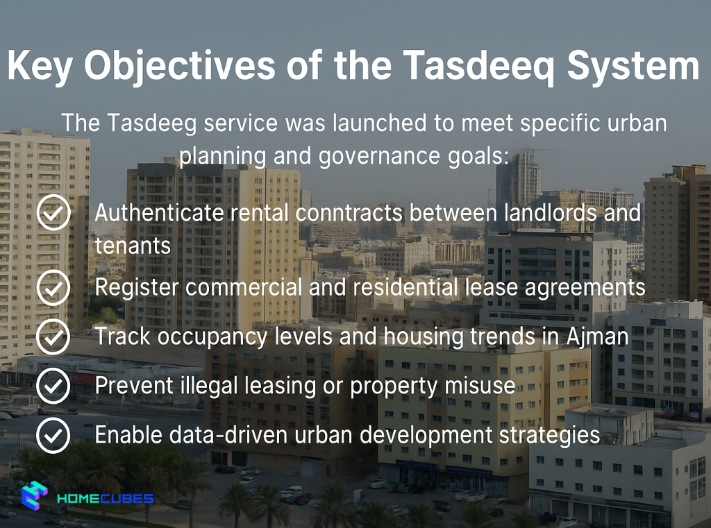 Key Objectives of Tasdeeq Ajman