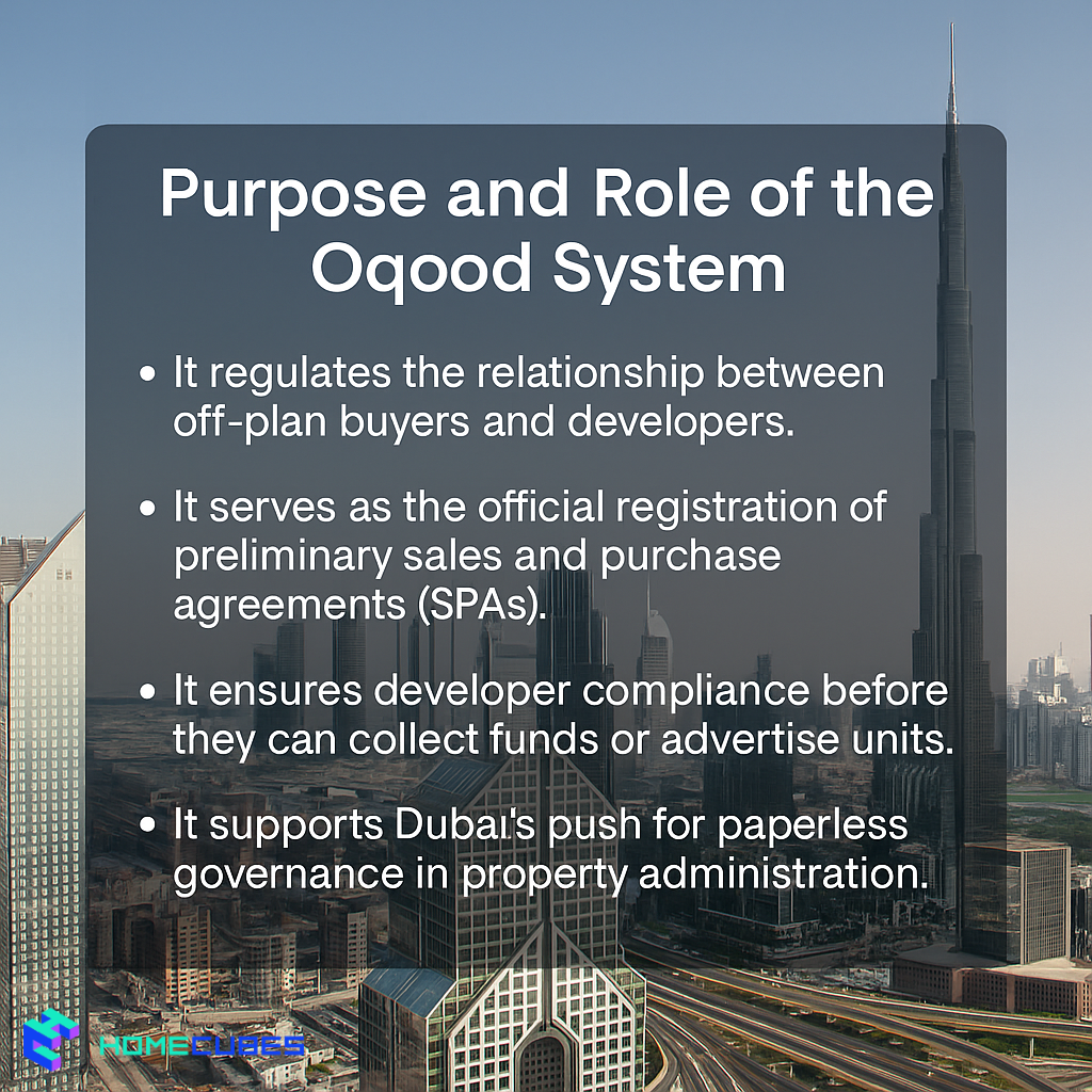 purpose and role of Oqood Dubai