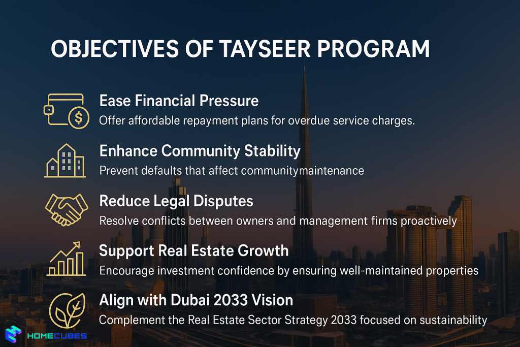 Objectives of Tayseer Initiative Dubai