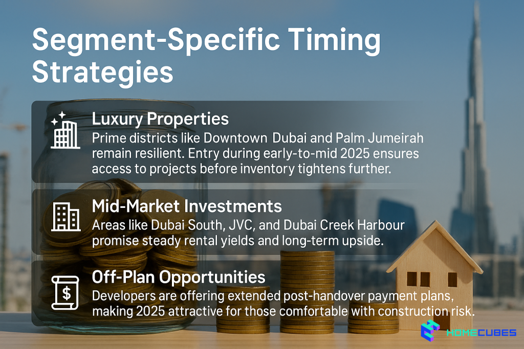 Best Time Invest Dubai Property based on market segments